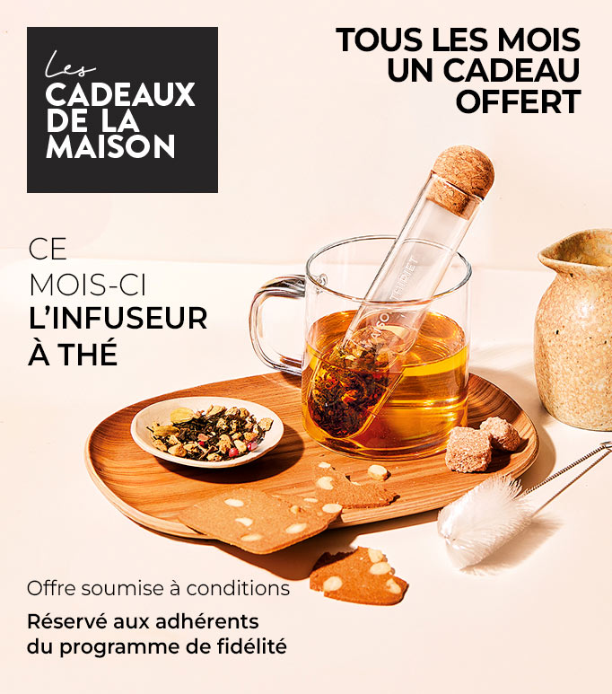 Profitez d'un cadeau de la Maison Thiriet, ce mois-ci l'infuseur à thé offert dès 45€ d'achat en magasin