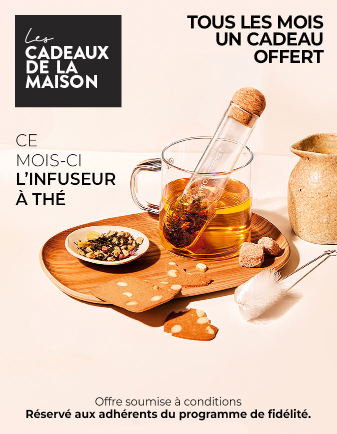 Profitez d'un cadeau de la Maison Thiriet, ce mois-ci l'infuseur à thé offert dès 45€ d'achat en magasin
