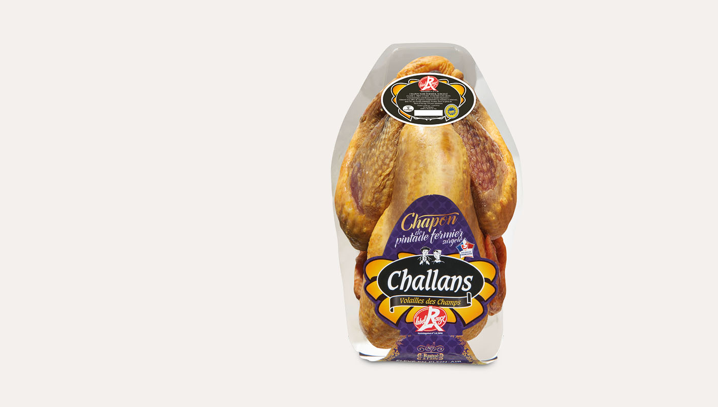 Chapon de pintade fermier de Challans Label Rouge