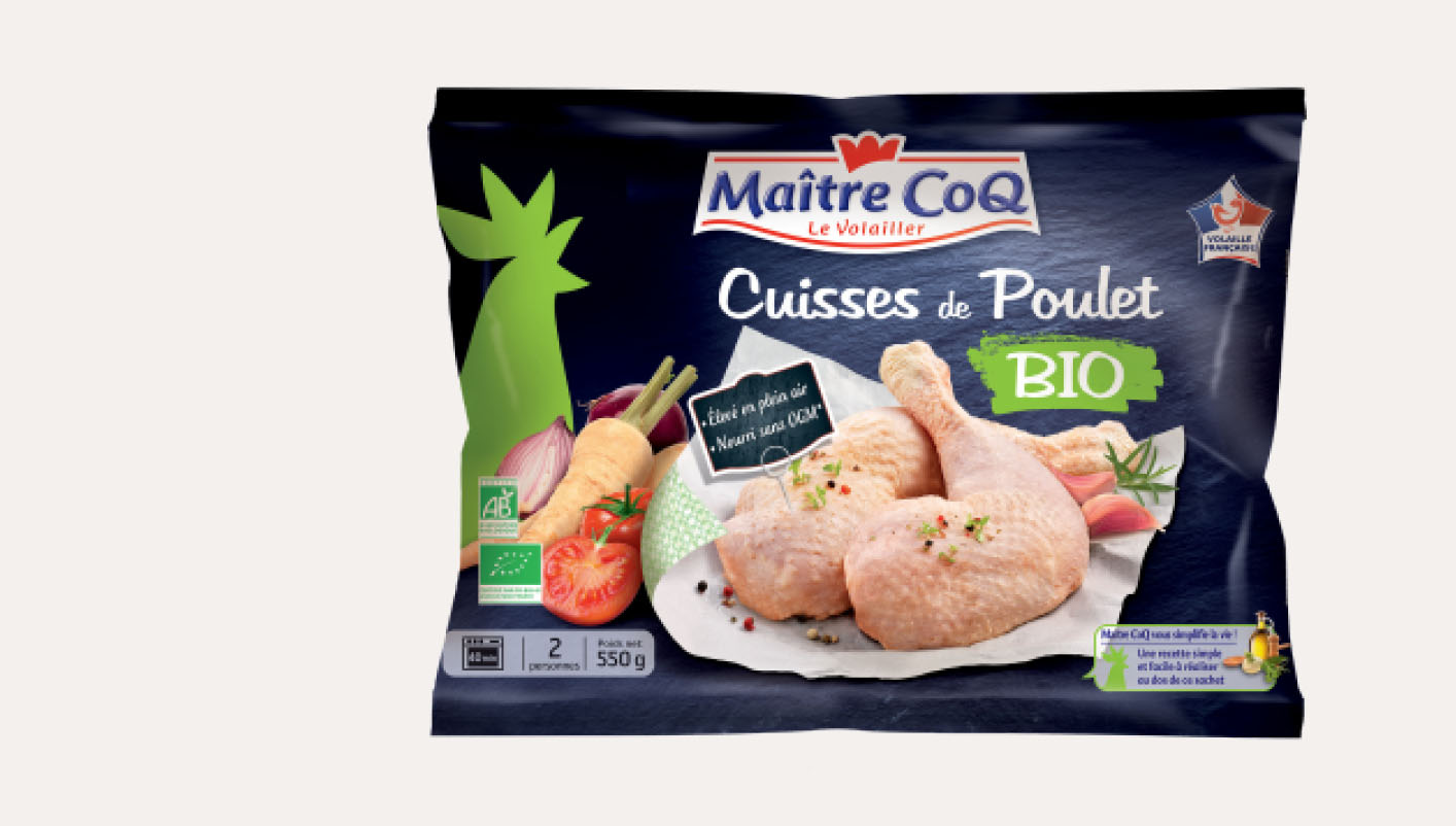 2 Cuisses de poulet fermier biologique