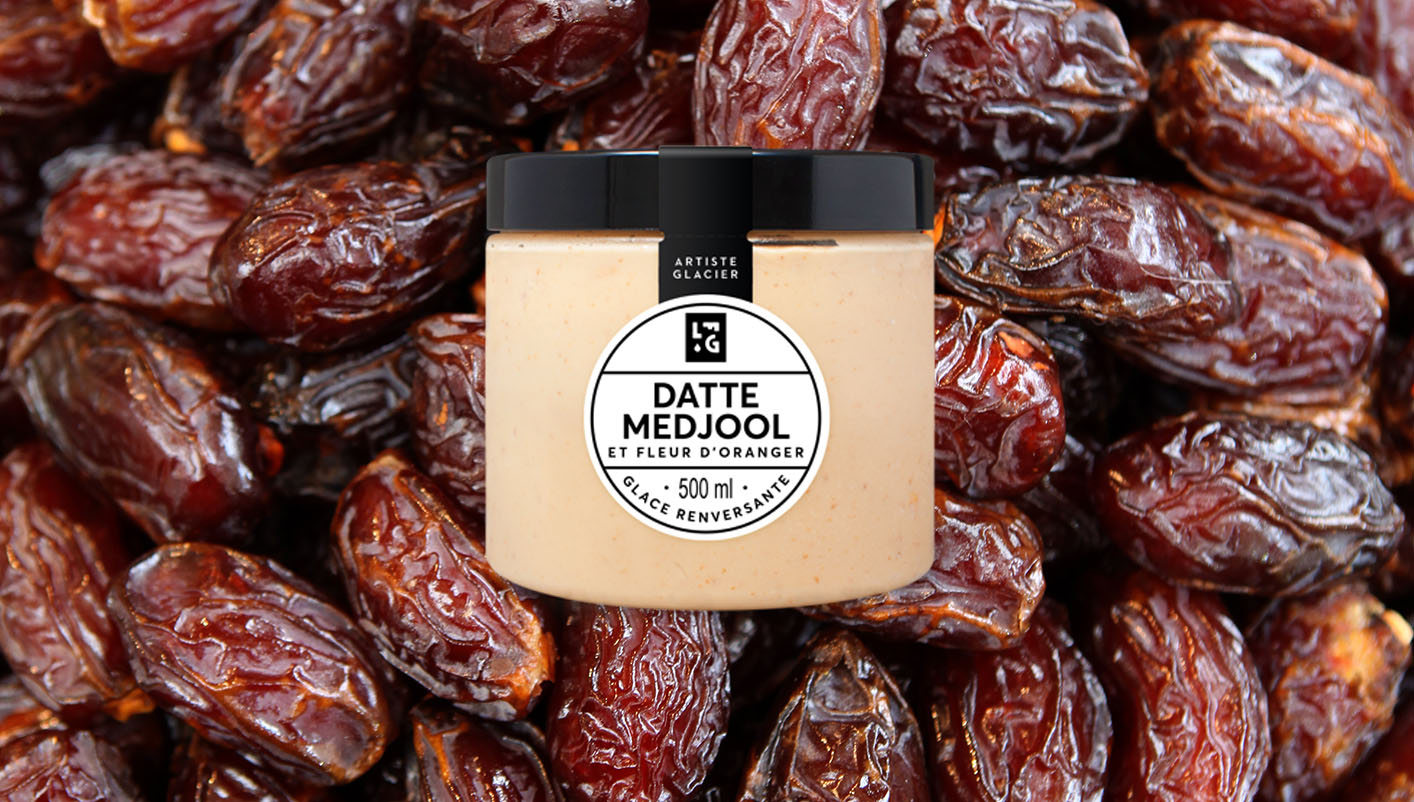 Crème glacée Datte Medjool et fleur d'oranger