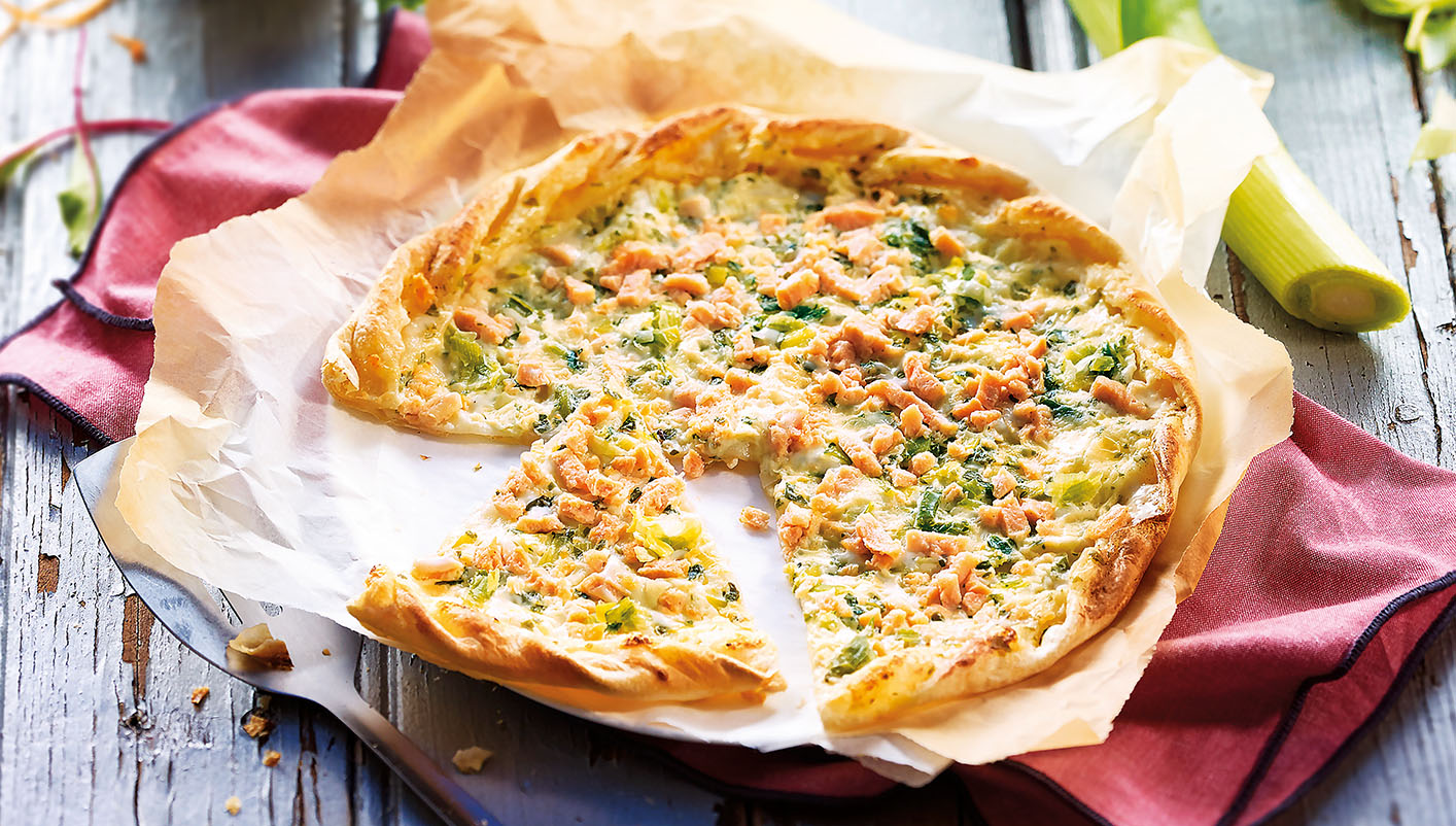 Flamm' saumon/poireaux