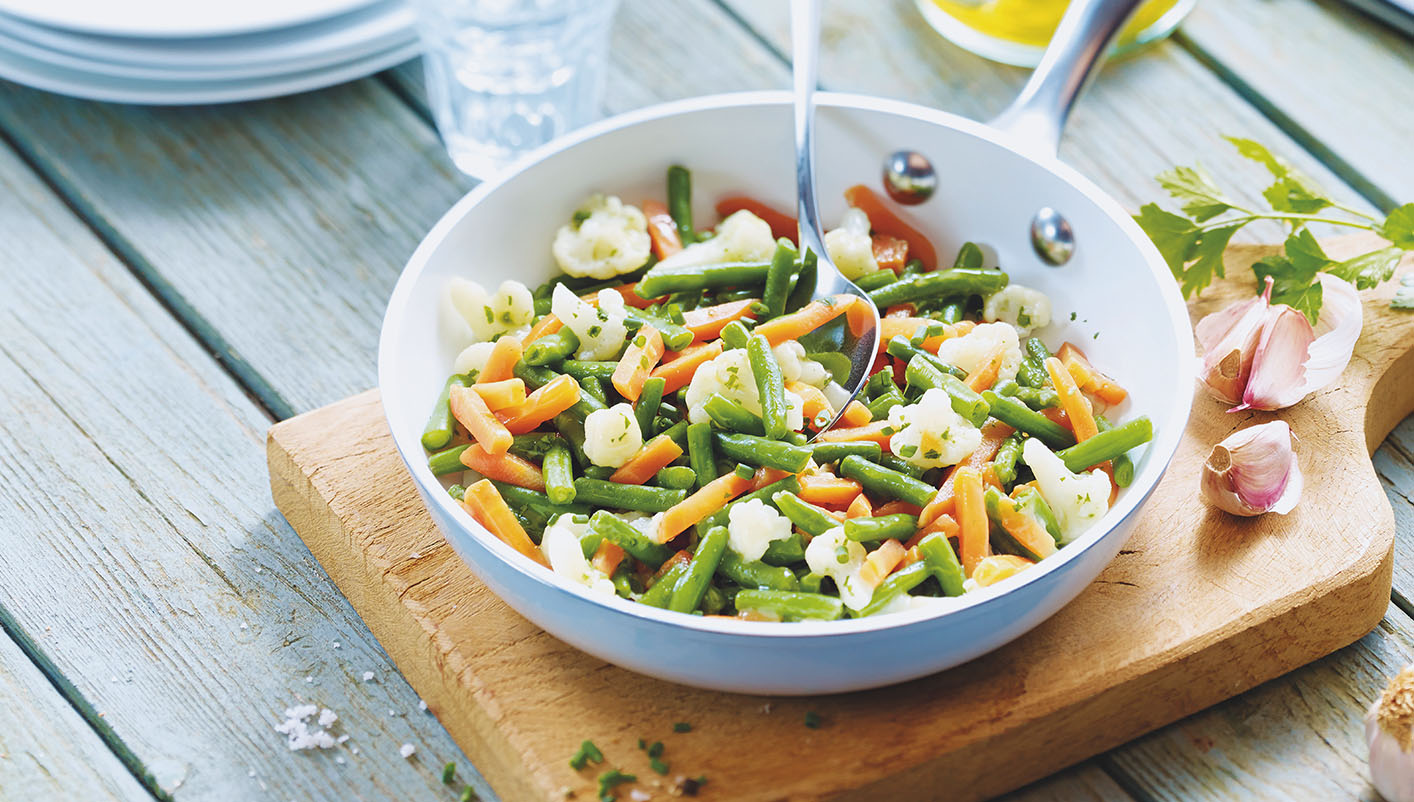 Poêlée cuisinée de légumes biologiques