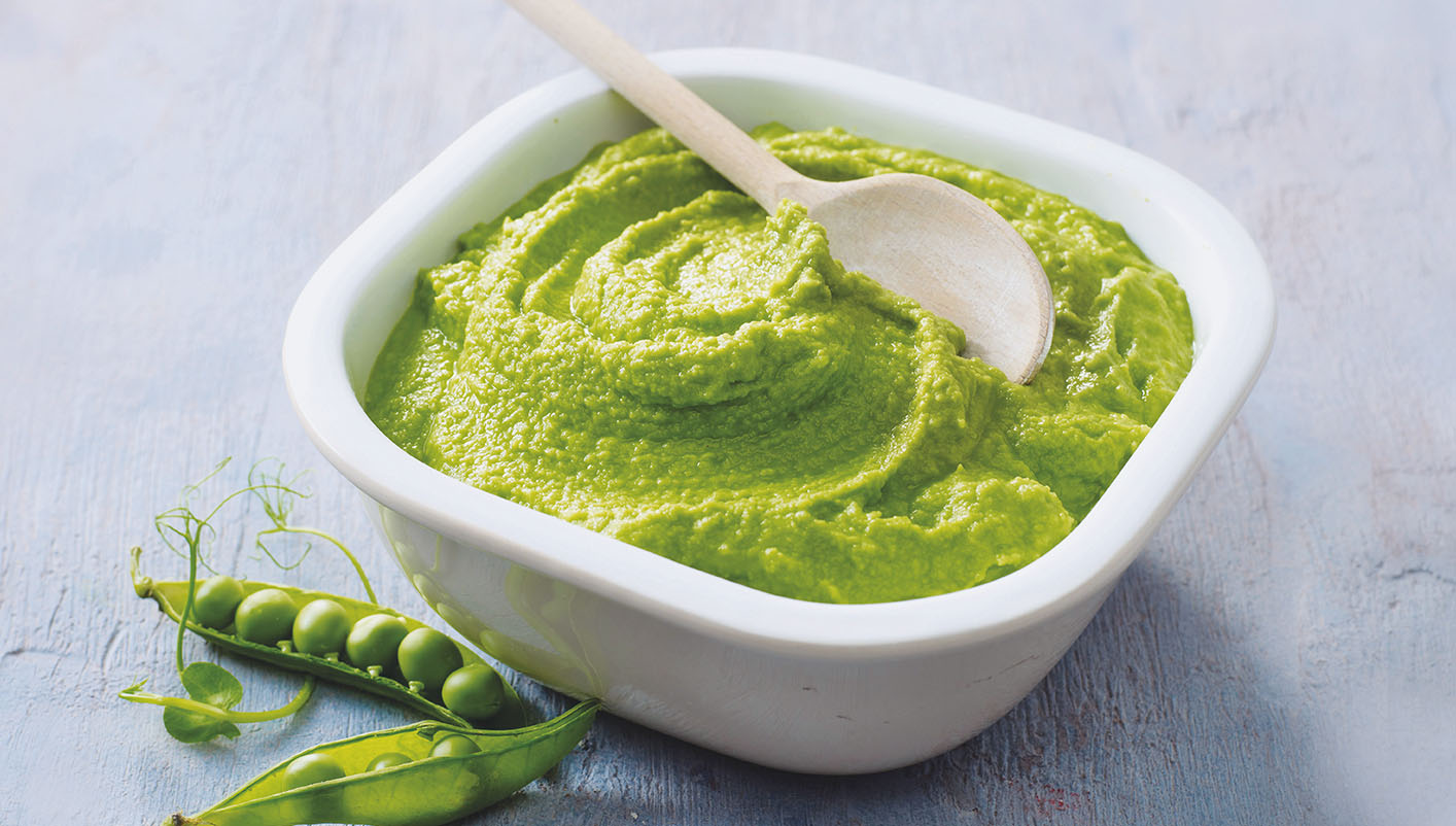 Purée de petits pois cuisinée