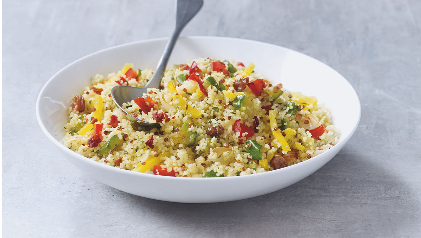 Poêlée cuisinée de céréales et quinoa aux petits légumes