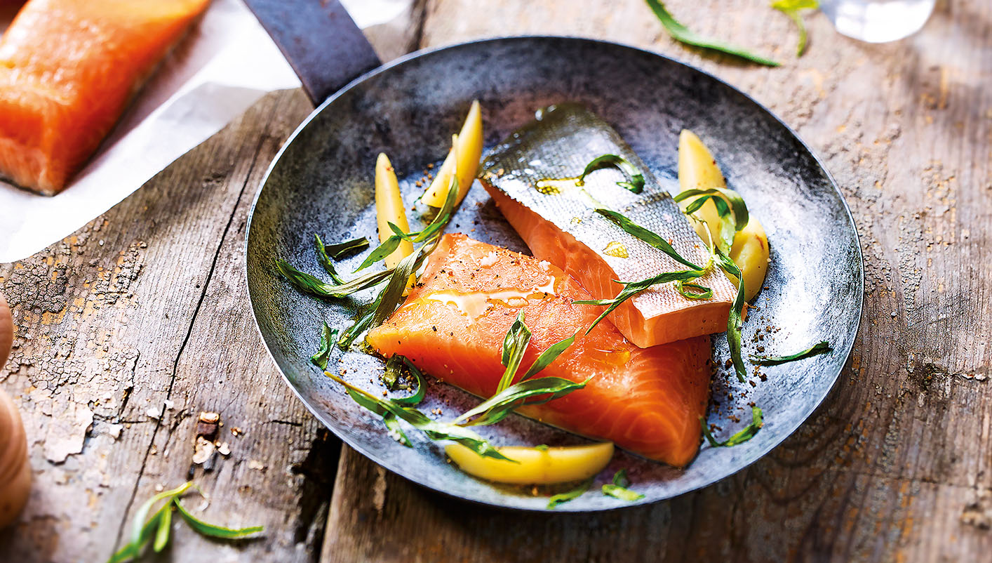 4 Pavés d'omble chevalier avec peau