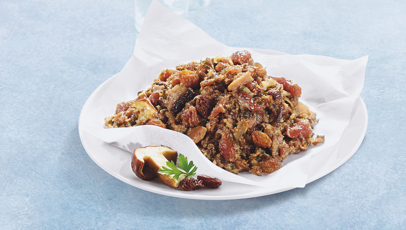 Farce aux cèpes et raisins