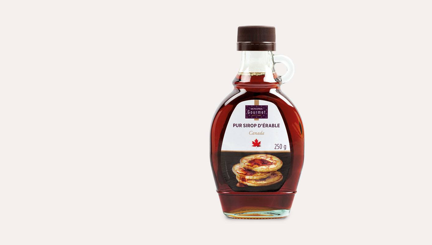Pur sirop d’Érable Canada surgelé, gamme Boutique sur Thiriet