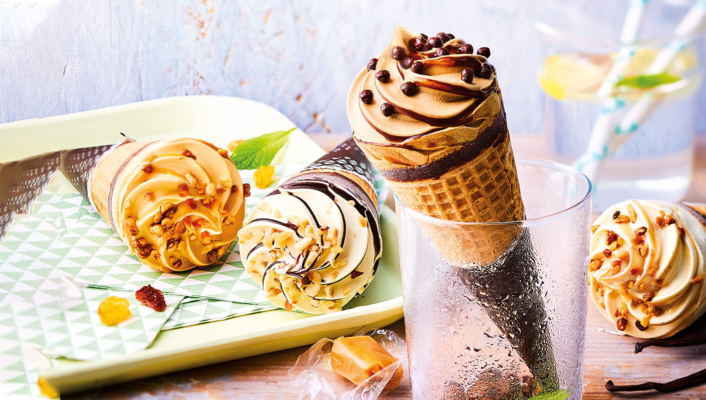 6 Cornets Exalto™ Caramel au beurre salé