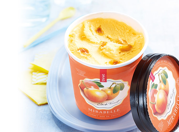 Pot Sorbet Plein Fruit Mirabelle origine Lorraine surgelé, gamme Glaces ...
