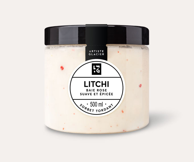 Sorbet Plein Fruit litchi baie rose suave et épicée