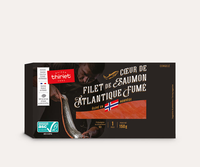Coeur de filet de saumon Atlantique fumé