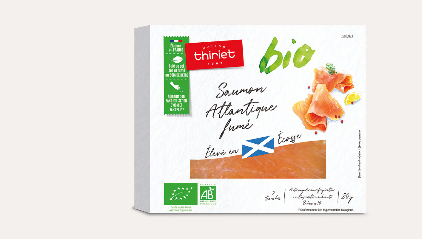 Saumon Atlantique fumé biologique - Ecosse - 2 tranches