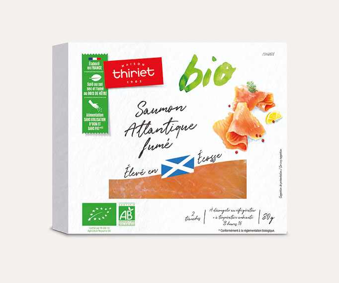 Saumon Atlantique fumé biologique - 2 tranches