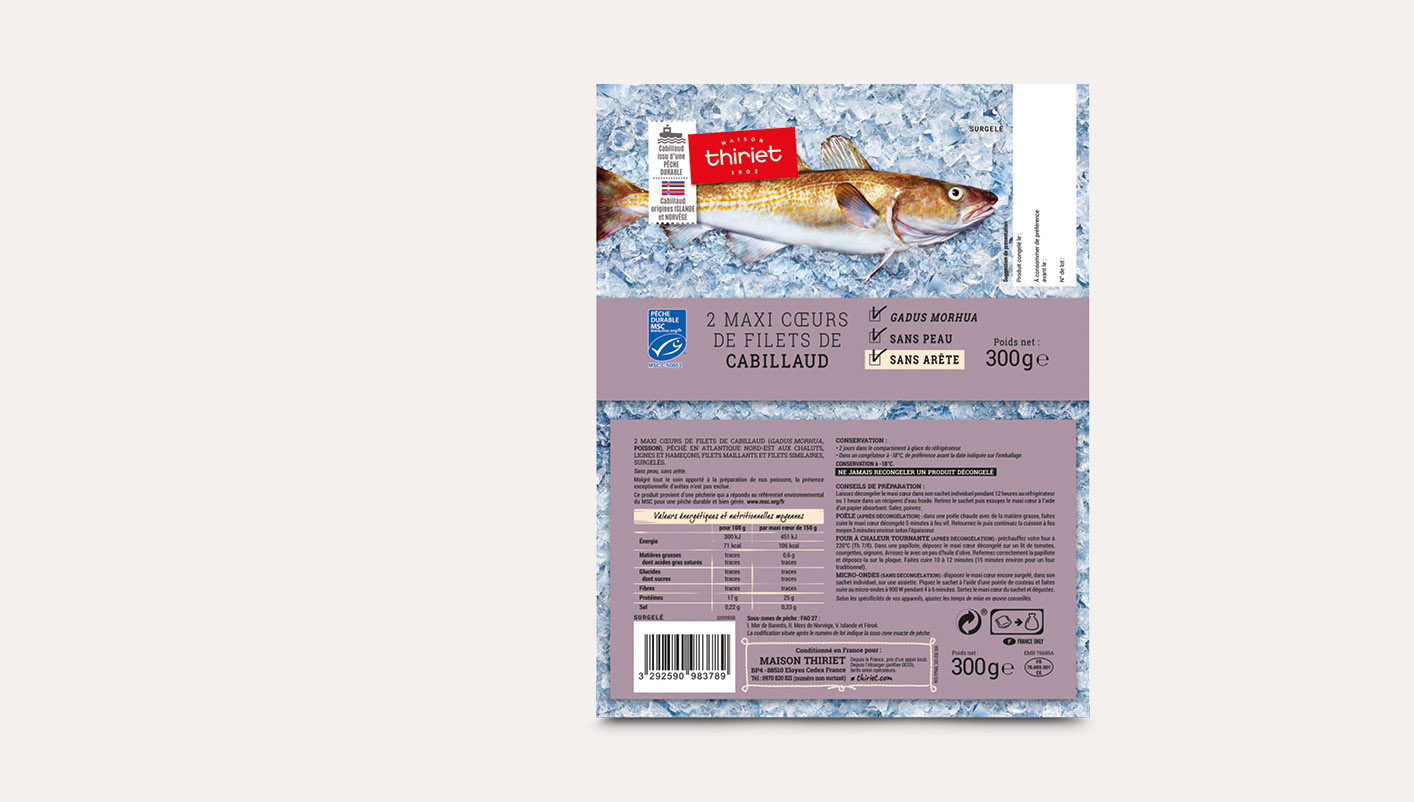 2 Maxi coeurs de filets de cabillaud