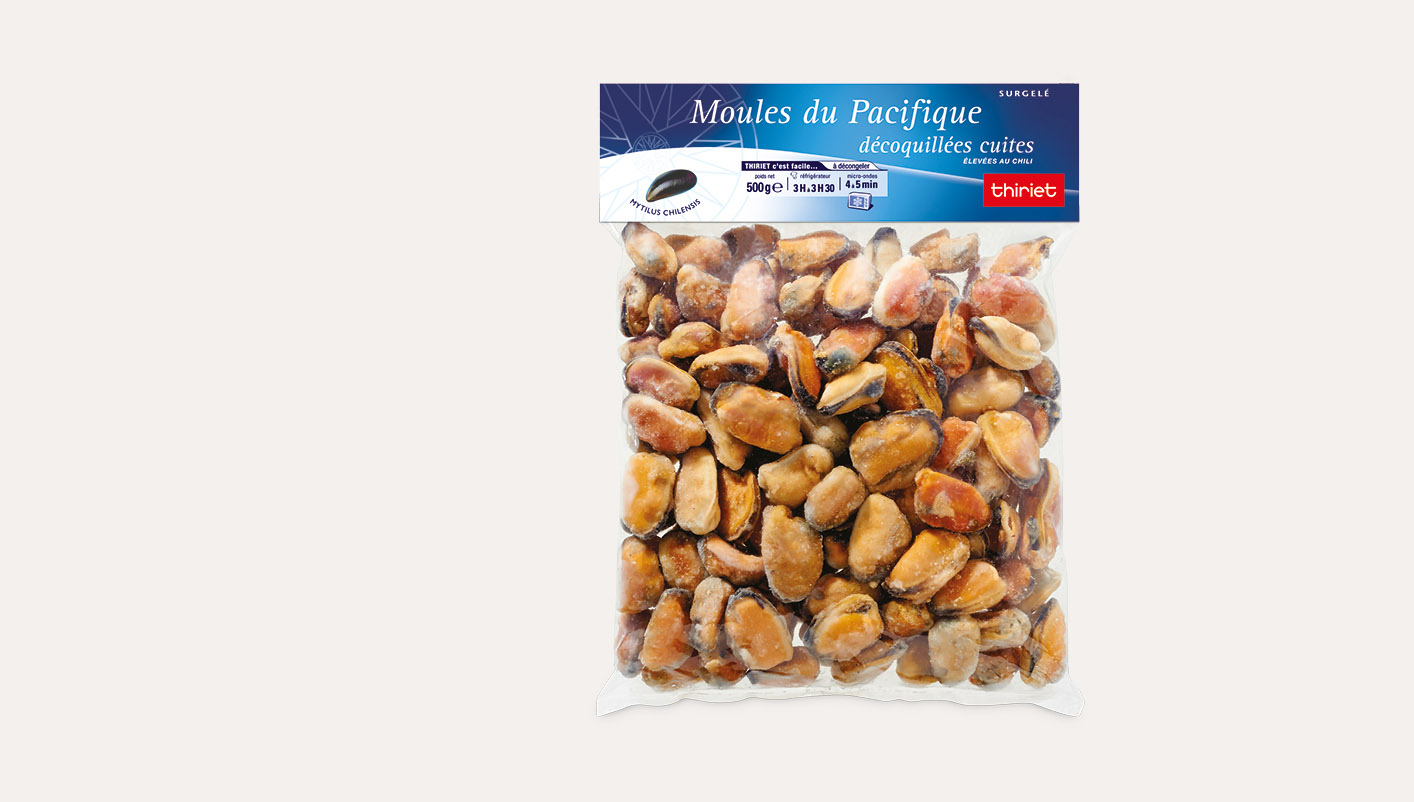 Moules du Pacifique cuites décoquillées