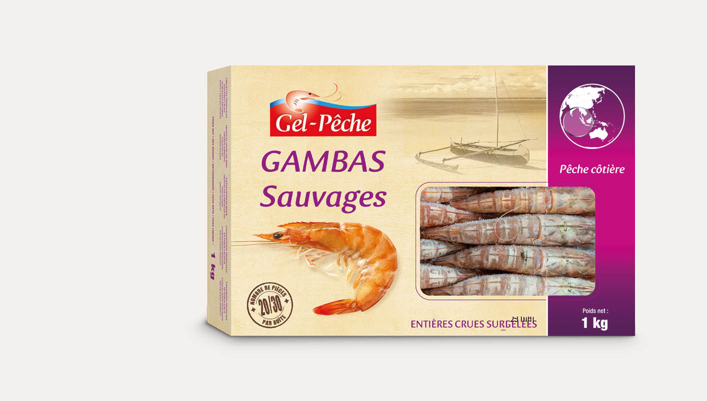 Gambas sauvages entières crues