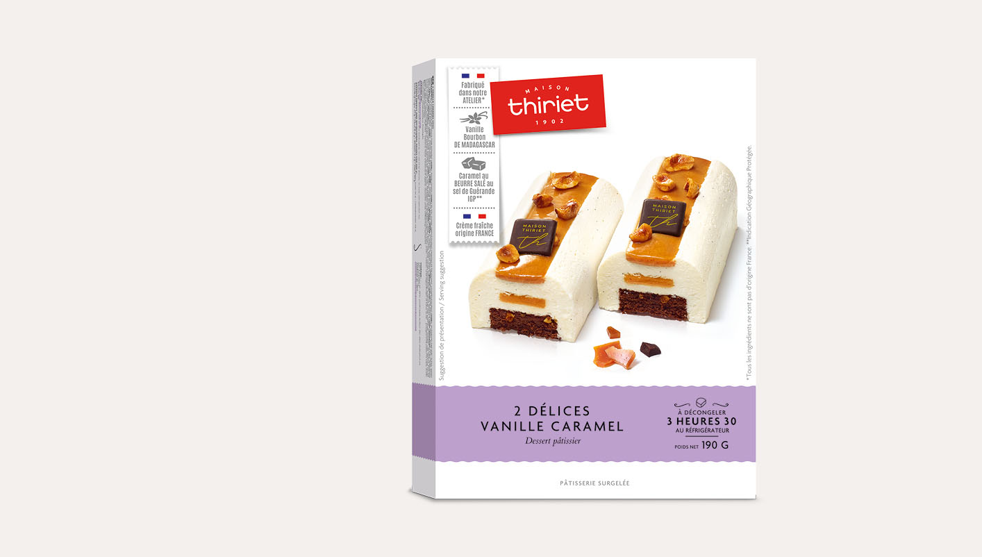 2 Délices pâtissiers vanille caramel
