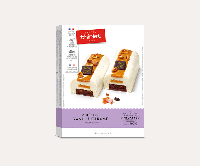 2 Délices pâtissiers vanille caramel