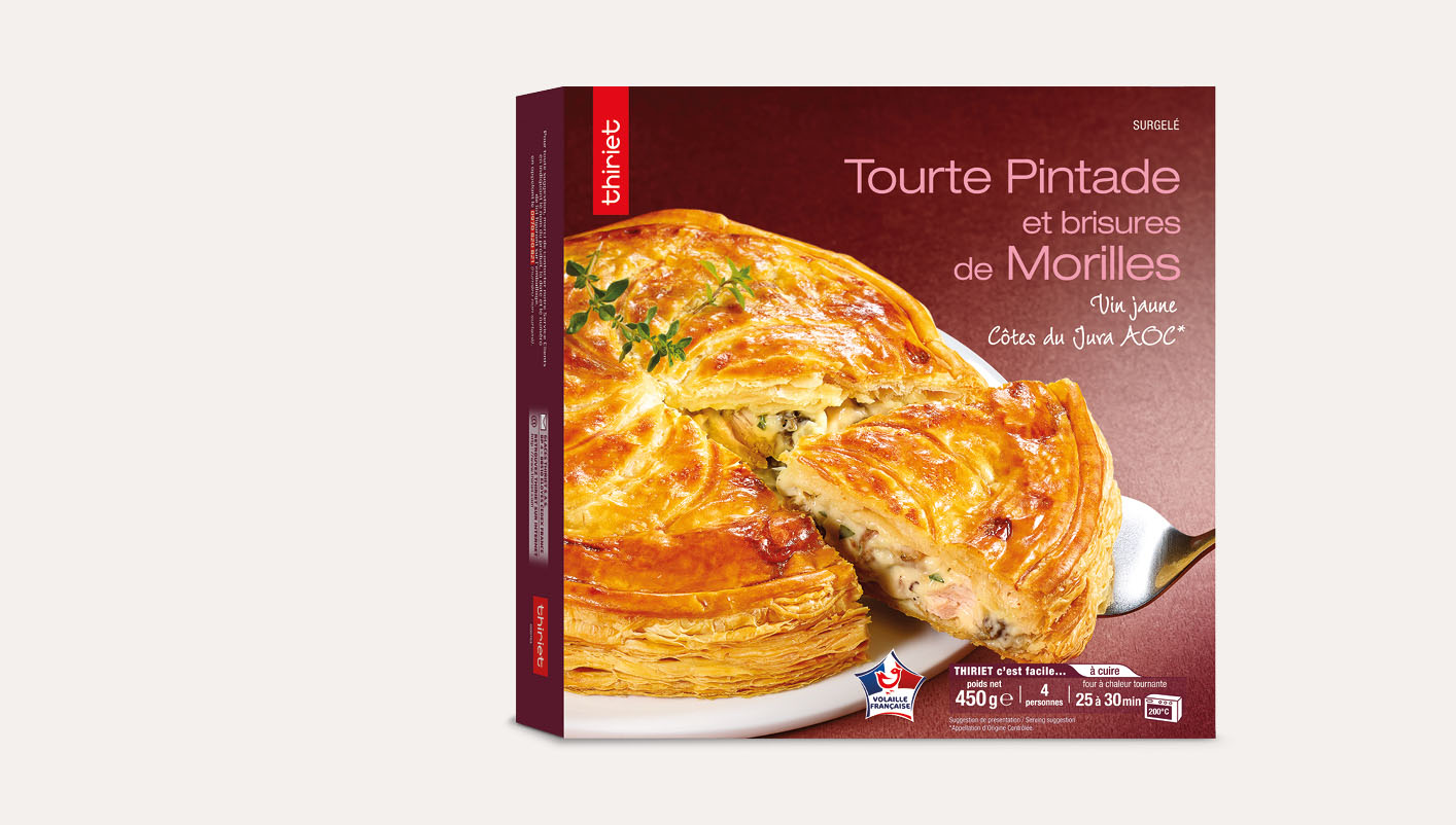 Tourte pintade et brisures de morilles - sauce au vin jaune