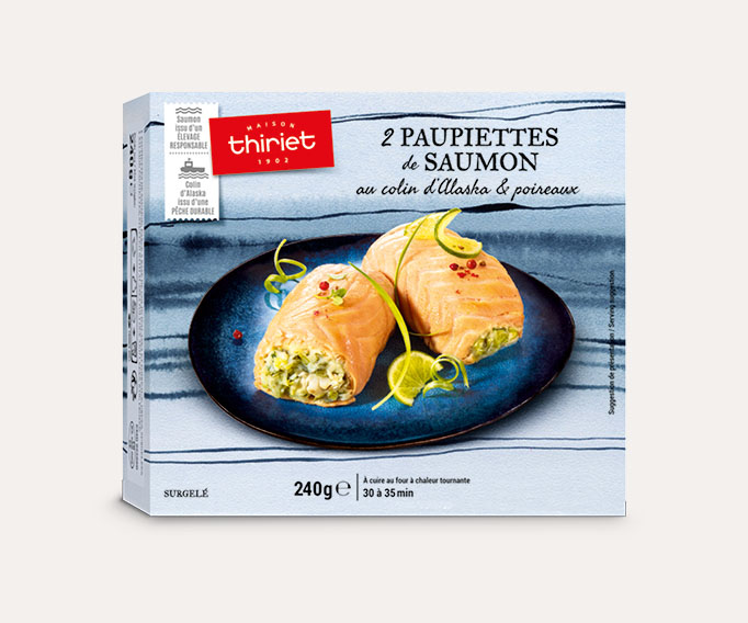 2 Paupiettes saumon au colin d’Alaska et poireaux