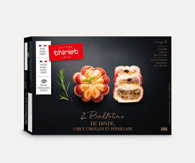 2 Ballotins de dinde, farce girolles et persillade