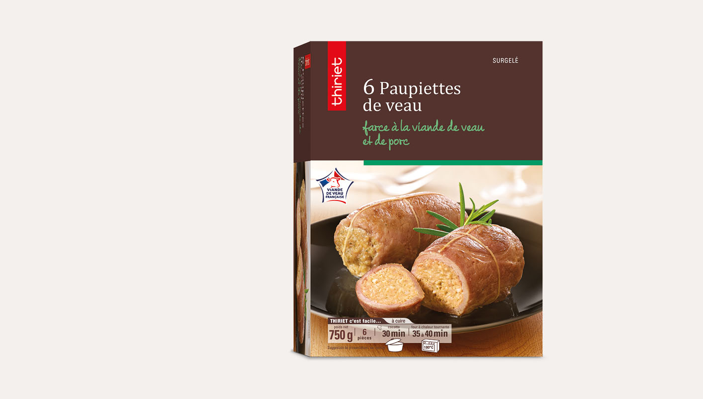 6 Paupiettes de veau, farce à la viande de veau et de porc