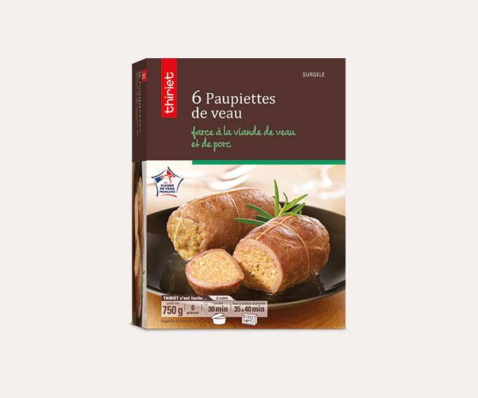 6 Paupiettes de veau, farce à la viande de veau et de porc