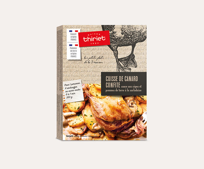 Cuisse de canard confite, pommes de terre à la sarladaise