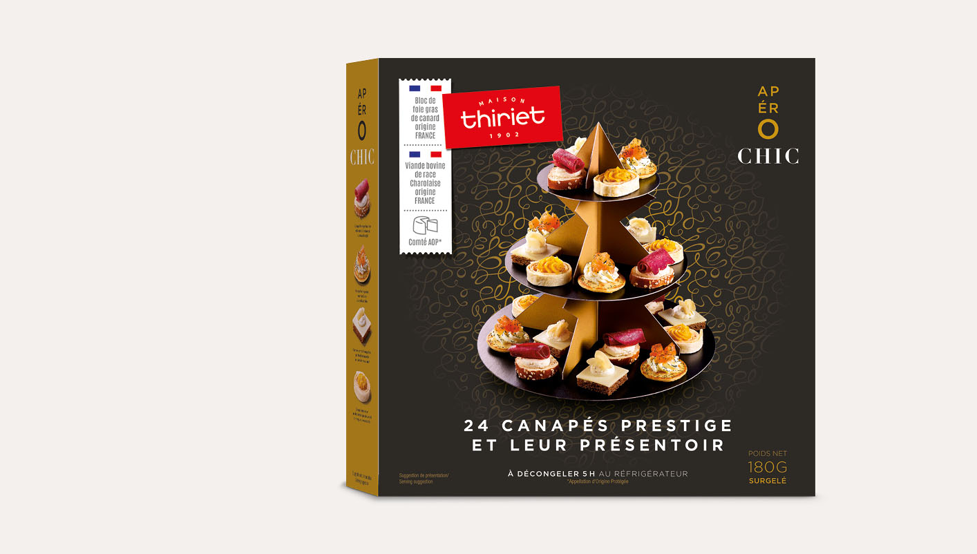 24 Canapés prestige et leur présentoir
