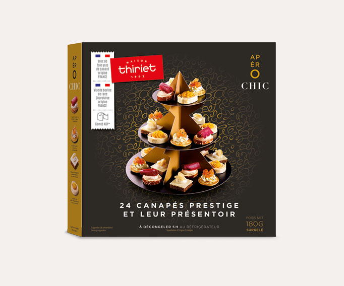 24 Canapés prestige et leur présentoir