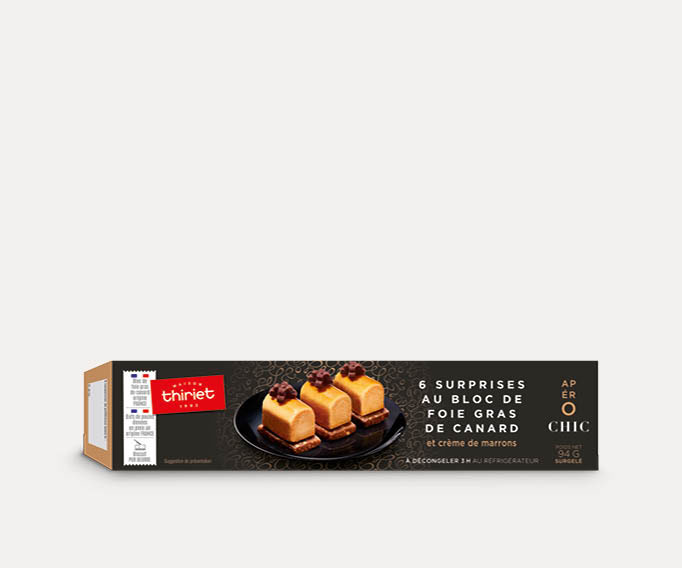 6 Surprises au bloc de foie gras de canard et marron