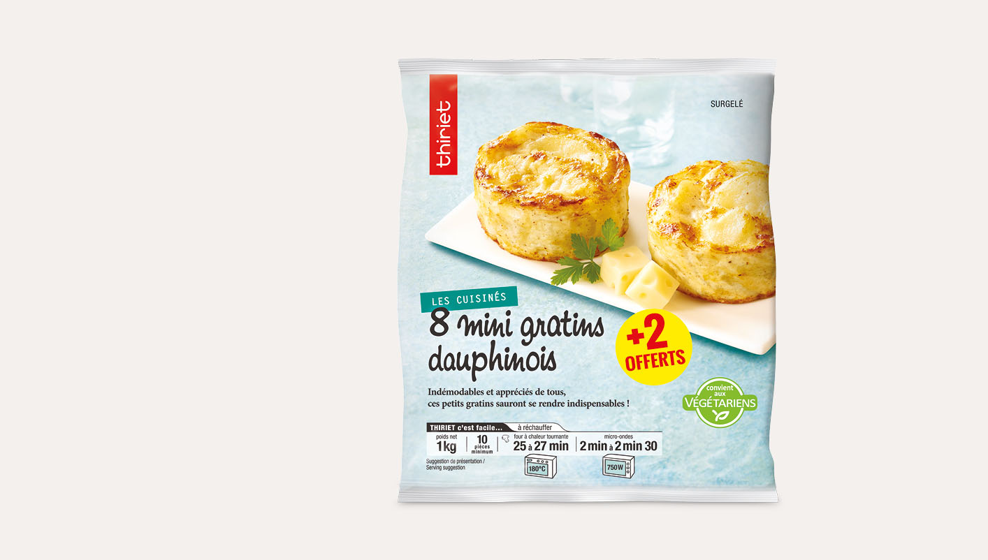 8 Mini gratins dauphinois + 2 offerts