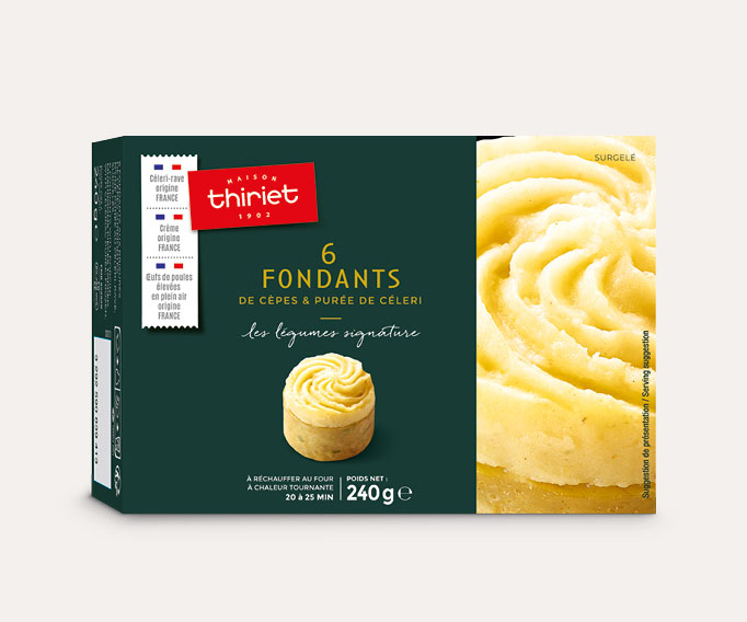 6 Fondants de cèpes et purée de céleri