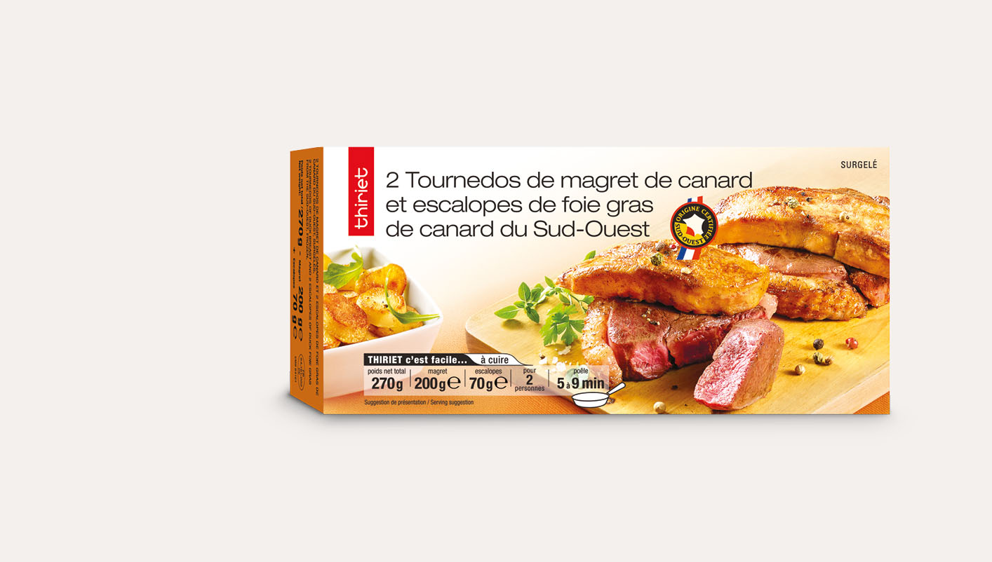 2 Tournedos de magret de canard et escalopes de foie gras