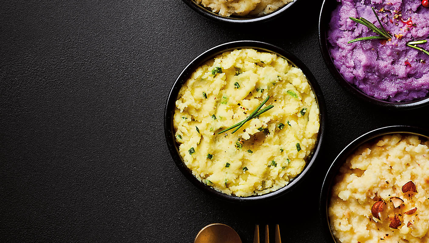 Écrasé de pommes de terre à l'huile d'olive et ciboulette