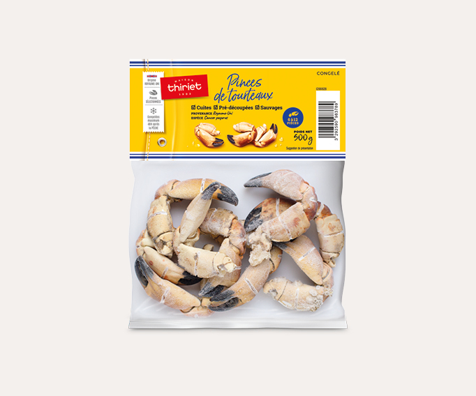 Pinces de tourteaux cuites