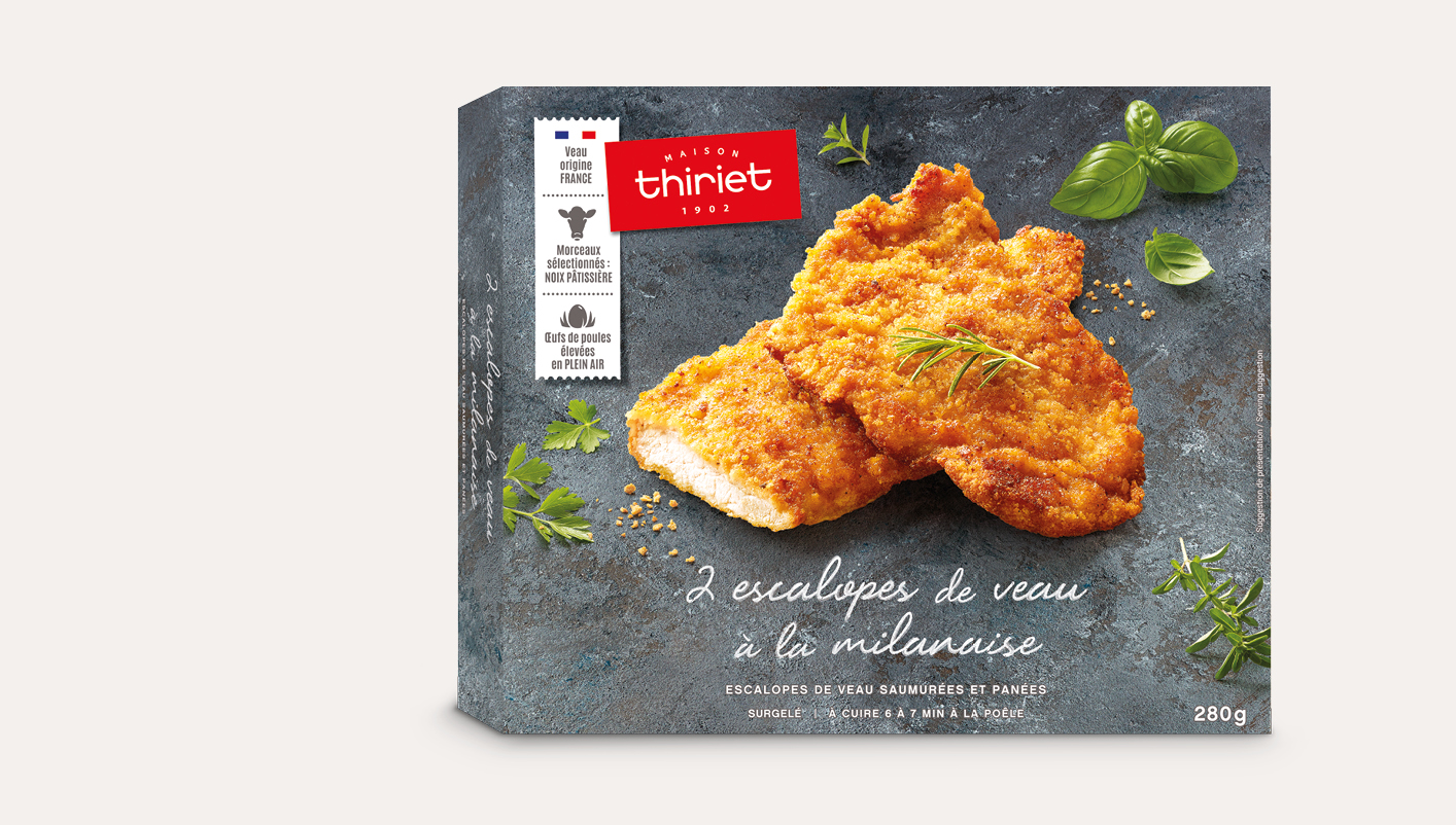 2 Escalopes de veau à la milanaise