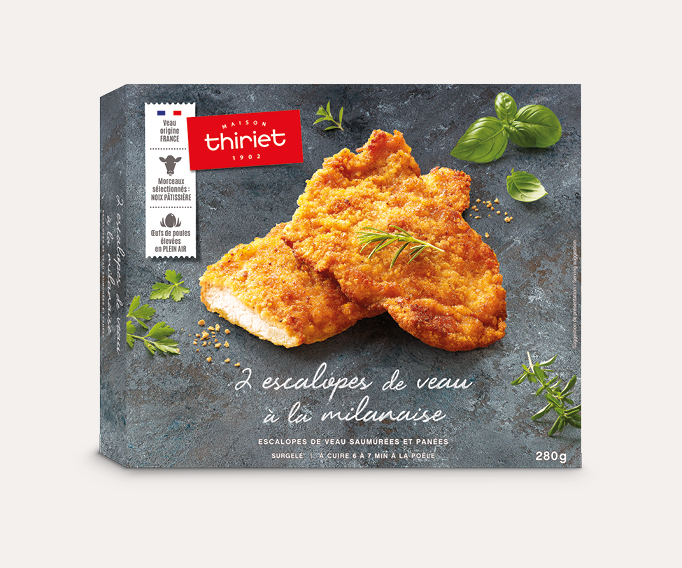 2 Escalopes de veau à la milanaise