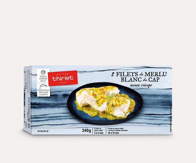 2 Filets de merlu blanc du Cap sauce vierge