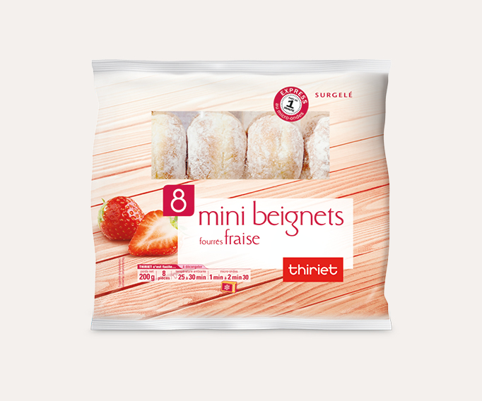 8 Mini beignets fourrés fraise