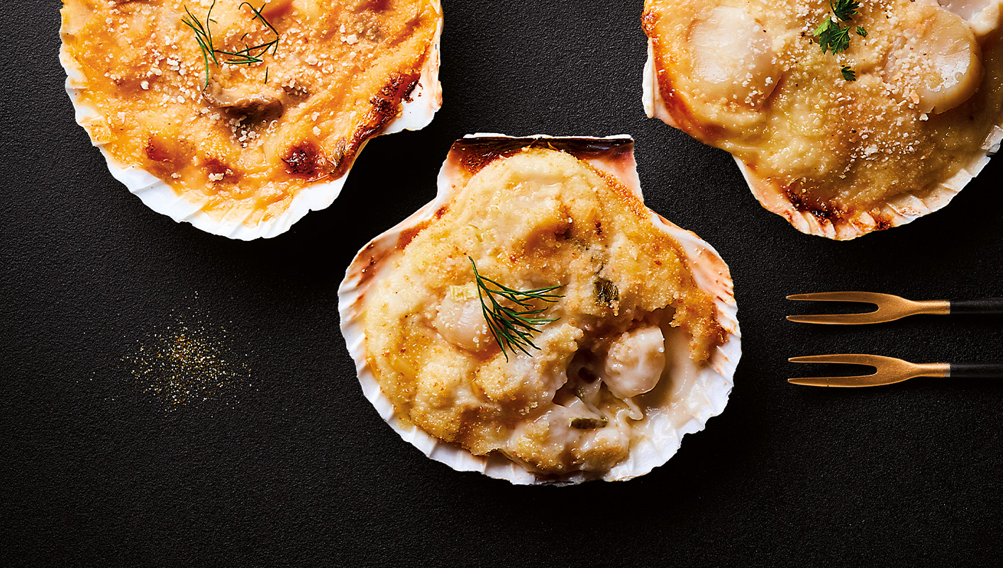 Coquille StJacques* de Normandie (noix 50) surgelé, gamme Feuilletés