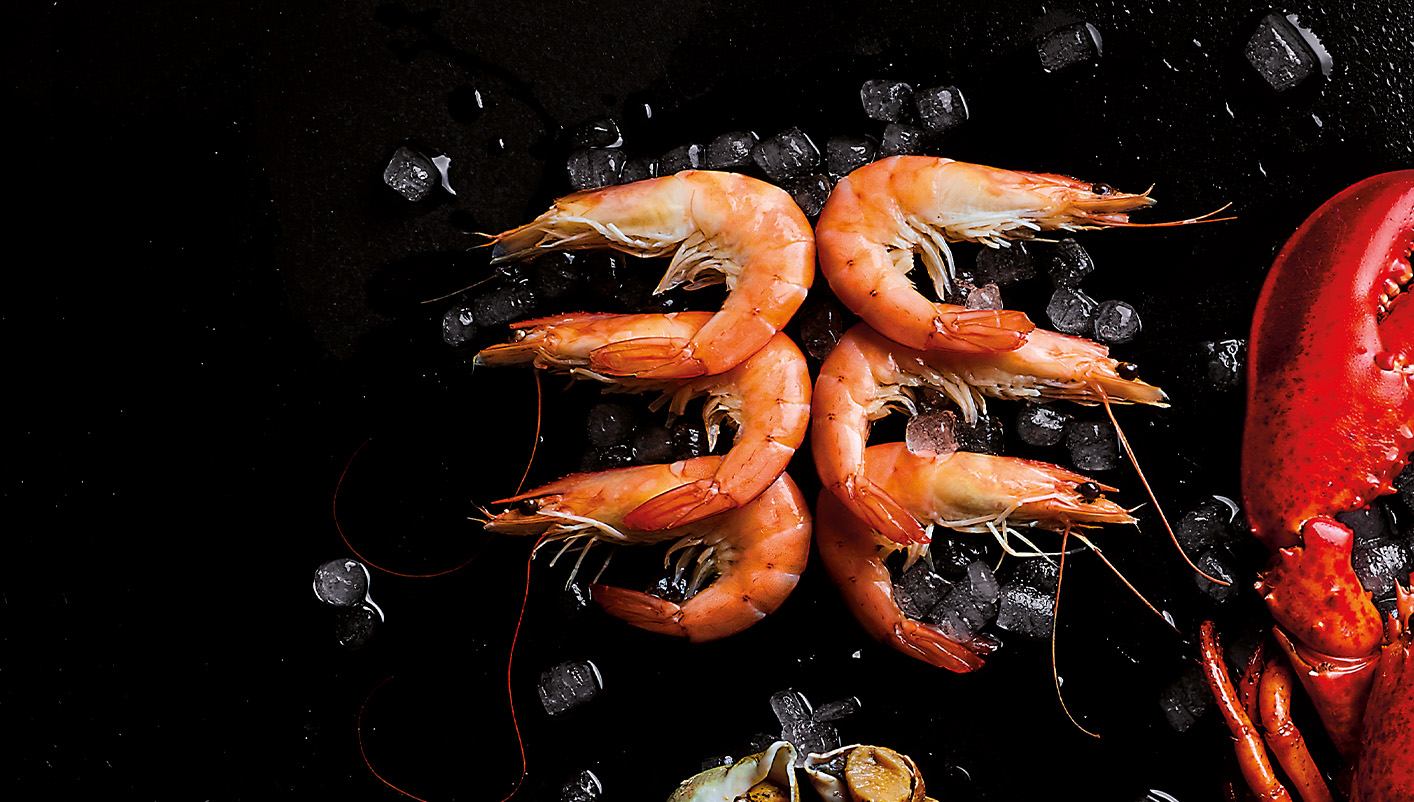Crevettes entières cuites