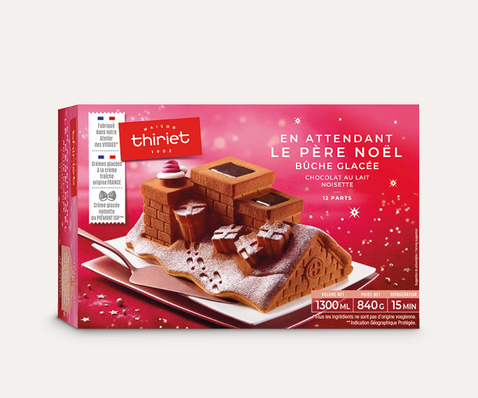 En attendant le père Noël - bûche glacée chocolat