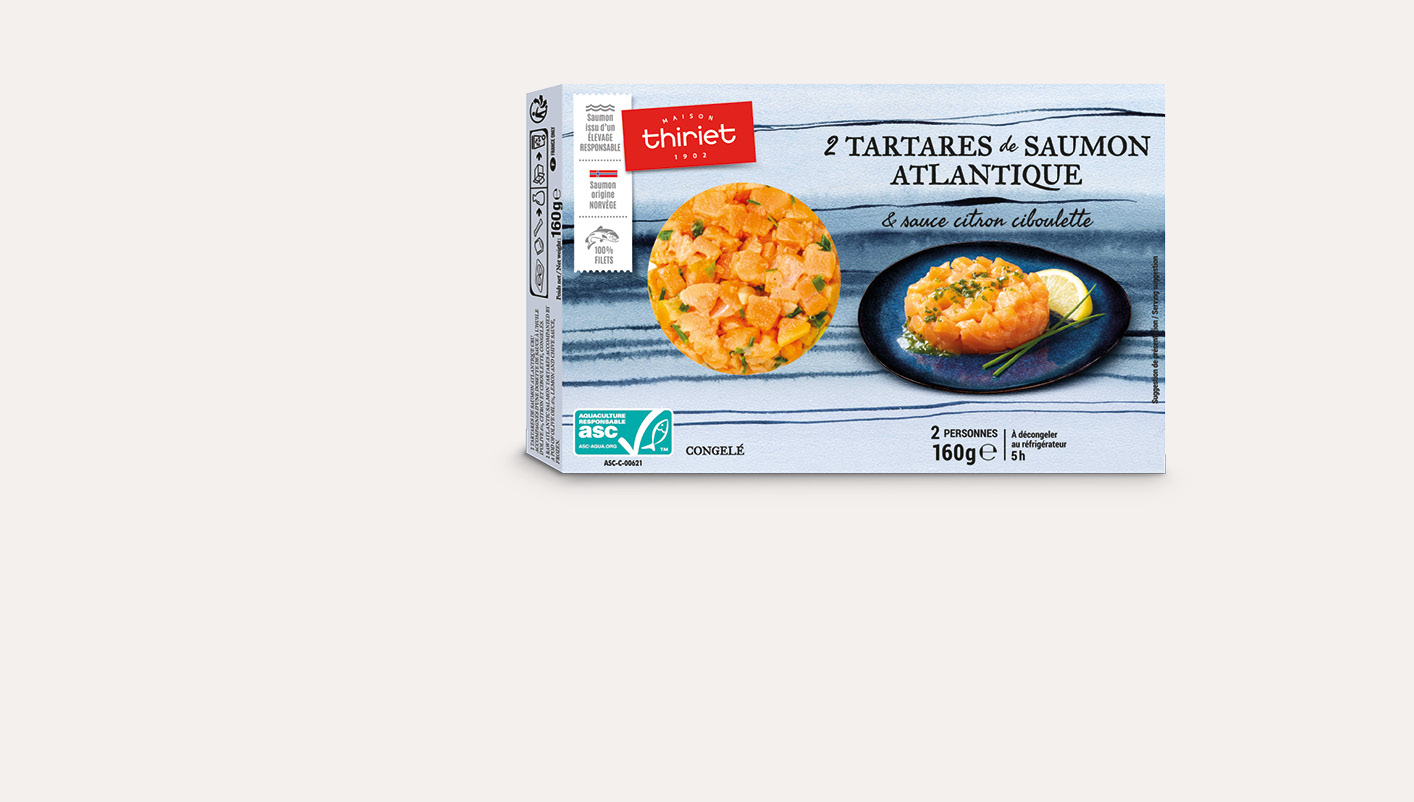2 tartares de saumon Atlantique et sauce citron ciboulette