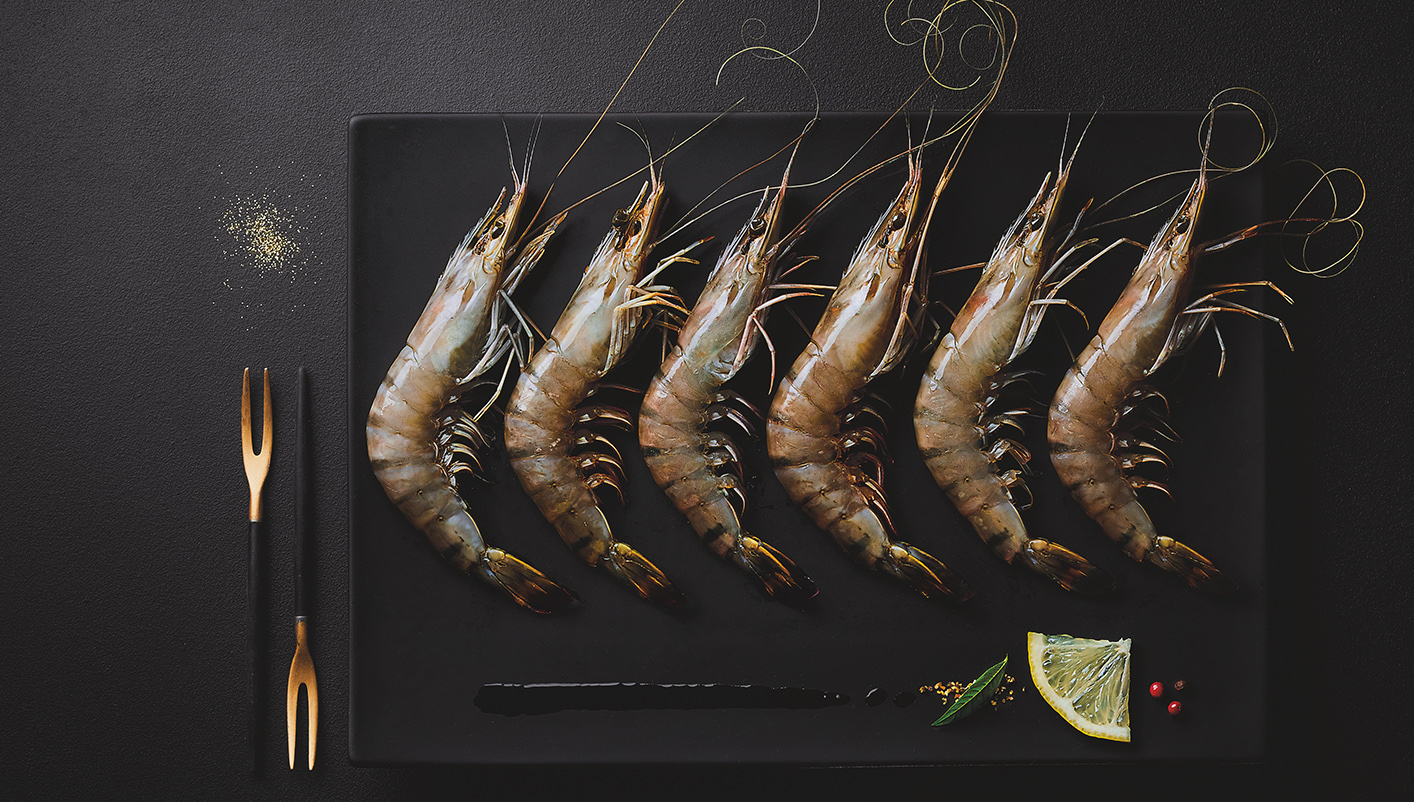 Gambas entières crues de Madagascar