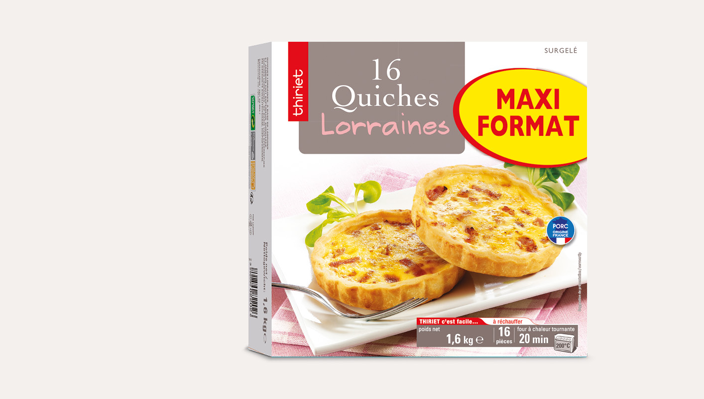16 Quiches lorraines - Maxi format - par 16