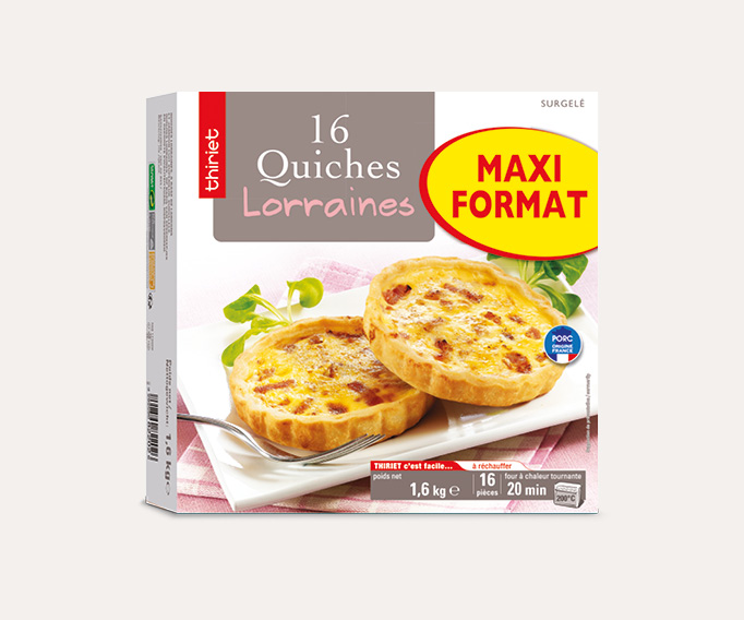 16 Quiches lorraines - Maxi format - par 16