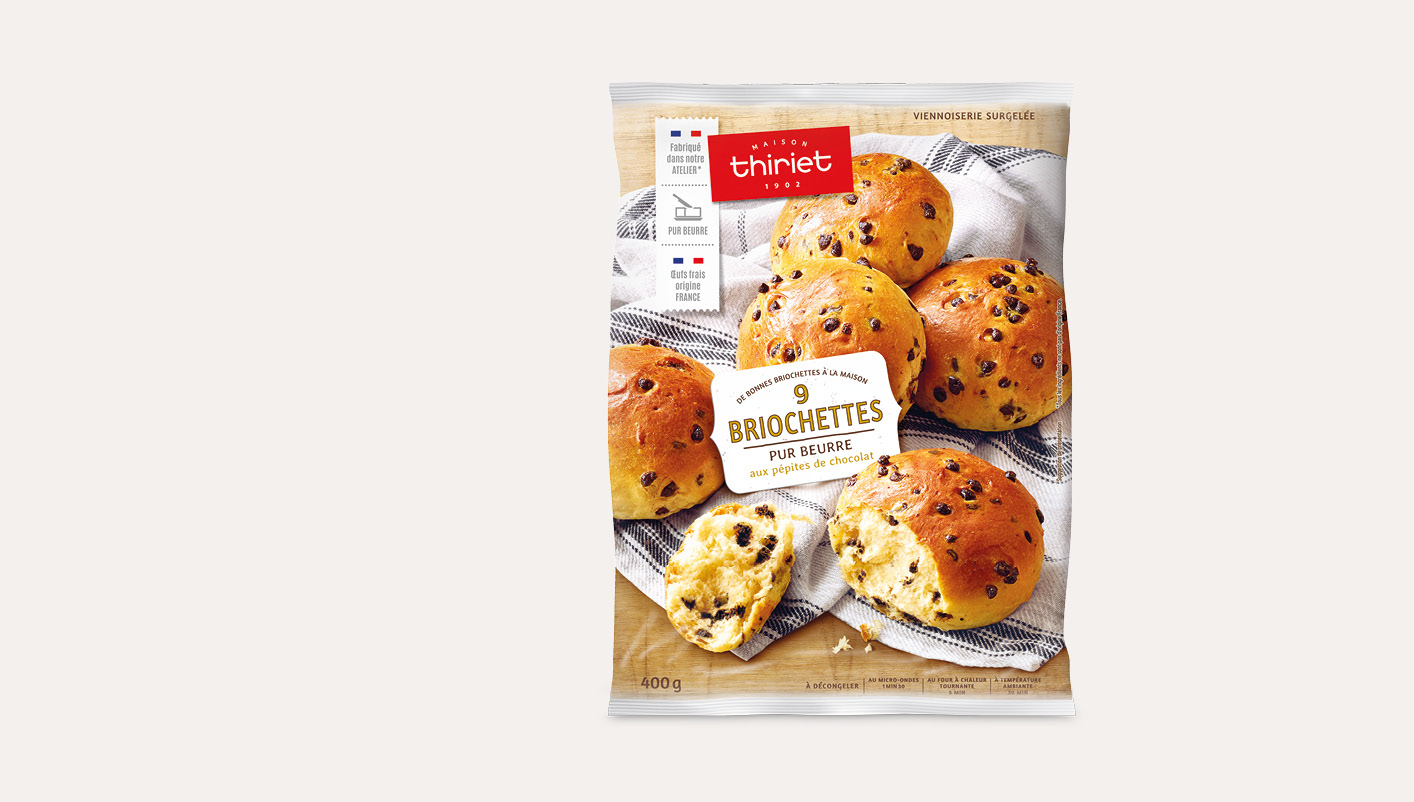 9 Briochettes pur beurre aux pépites de chocolat