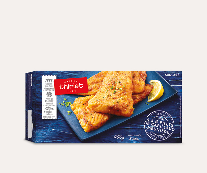 Filets de cabillaud meunière